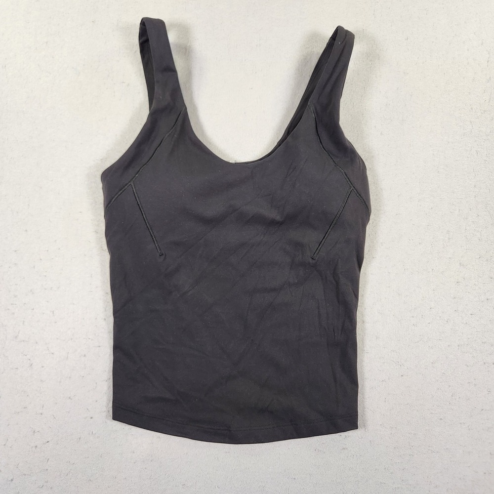 Calia Women's Inspire Scoop Neck Tank Pure Black Size Small Padded NWT